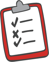 Illustration of a checklist on a clipboard